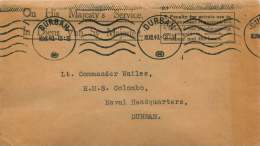 1941  Unstamped Domestic Letter  O.H.M.S. - Storia Postale