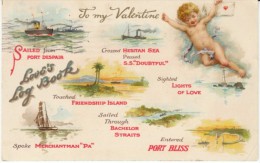 To My Valentine, 'Loves Log Book', Cupid, C1900s/10s Vintage Postcard - Valentinstag