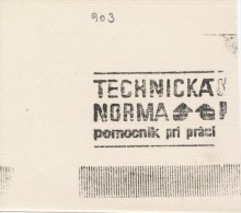 J2242 - Czechoslovakia (1945-79) Control Imprint Stamp Machine (R!): Technical Standard; Assistant At Work (SK) - Proeven & Herdrukken