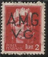 VENEZIA GIULIA 1945 - 1947 TRIESTE AMGVG AMG VG POSTA ORDINARIA LIRE 2 USATO USED OBLITERE' - Gebraucht