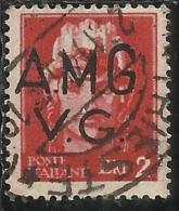 VENEZIA GIULIA 1945 - 1947 TRIESTE AMGVG AMG VG POSTA ORDINARIA LIRE 2 VARIETA' VARIETY USATO USED OBLITERE´ - Usati