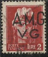 VENEZIA GIULIA 1945 - 1947 TRIESTE AMGVG AMG VG POSTA ORDINARIA LIRE 2 VARIETA´ VARIETY USATO USED OBLITERE´ - Oblitérés