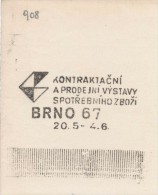 J2252 - Czechoslovakia (1945-79) Control Imprint Stamp Machine (R!): Contracting And Sales Exhibition Of Consumer Goods - Essais & Réimpressions