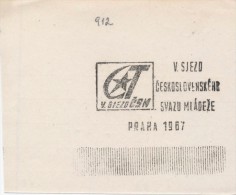J2258 - Czechoslovakia (1945-79) Control Imprint Stamp Machine (R!): V. Congress Of The Czechoslovak Union Of Youth - Proofs & Reprints