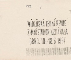 J2260 - Czechoslovakia (1945-79) Control Imprint Stamp Machine (R!): Vienna Ice Revue; Ice Stadium - Indoor Hall, Brno - Proofs & Reprints