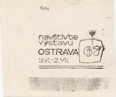J2262 - Czechoslovakia (1945-79) Control Imprint Stamp Machine (R!): Visit The Exhibition Ostrava 67, 3.VI.-2.VII. - Probe- Und Nachdrucke