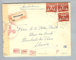 Niederlande 1944-01-05 Zensur-R-Br.Schalkhaar>Hünibach - Lettres & Documents