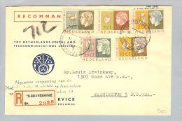 Niederlande 1953-11-16 FDC Bedarfbrief Satz > USA - Briefe U. Dokumente