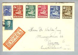 Niederlande 1950-09-06 Express-Satzbrief > Luzern CH - Briefe U. Dokumente