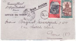 1940- Enveloppe Par Avion De SEGOU -affr. à 3,50 F.  Contrôle F / 1  Pour Paris - Lettres & Documents