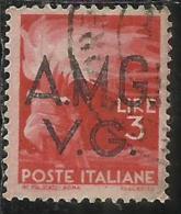 VENEZIA GIULIA 1945 - 1947 TRIESTE AMGVG AMG VG POSTA ORDINARIA LIRE 3 USATO USED OBLITERE' - Oblitérés