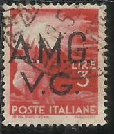 VENEZIA GIULIA 1945 - 1947 TRIESTE AMGVG AMG VG POSTA ORDINARIA LIRE 3 USATO USED OBLITERE' - Oblitérés