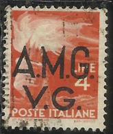 VENEZIA GIULIA 1945 - 1947 TRIESTE AMGVG AMG VG POSTA ORDINARIA LIRE 4 USATO USED OBLITERE´ - Gebraucht