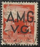 VENEZIA GIULIA 1945 - 1947 TRIESTE AMGVG AMG VG POSTA ORDINARIA LIRE 4 USATO USED OBLITERE´ - Usados