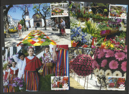 Portugal Madère Fête De La Fleur Fleurs 4 Carte Maximum 2015  Madeira Flower Festival Flowers 4 Maxicard - Maximum Cards & Covers