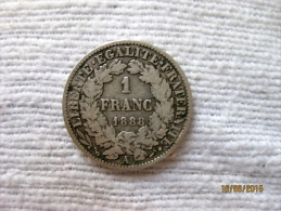 France 1 Franc 1888 A - 1 Franc