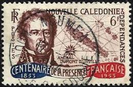 NEW CALEDONIA 9 FRANCS CENTENAIRE DE LA PRESENCE MAN SET OF 1 USED 1953 SG? USED FULL POSTMARK  READ DESCRIPTION !! - Gebraucht