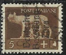 ZARA OCCUPAZIONE TEDESCA GERMAN OCCUPATION 1943 SOPRASTAMPATO D´ITALIA ITALY OVERPRINTED CENT. 5 USATO USED OBLITERE´ - Deutsche Bes.: Zara