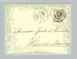 Russland Jääski 1910-12-22 Zierbrief Nach Hämeenlinna - Briefe U. Dokumente