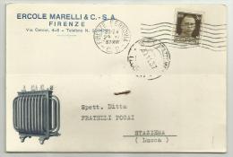 ERCOLE MARELLI & C. FIRENZE ANNO 1937 - Advertising