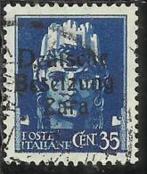 ZARA OCCUPAZIONE TEDESCA GERMAN OCCUPATION 1943 SOPRASTAMPATO D'ITALIA ITALY OVERPRINTED CENT. 35 USATO USED OBLITERE' - Deutsche Bes.: Zara