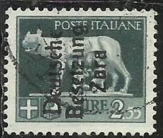 ZARA OCCUPAZIONE TEDESCA GERMAN OCCUPATION 1943 SOPRASTAMPATO D´ITALIA ITALY OVERPRINTED LIRE 2,55 USATO USED OBLITERE´ - Duitse Bez.: Zara