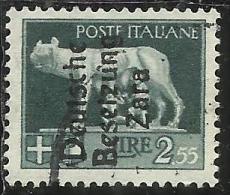 ZARA OCCUPAZIONE TEDESCA GERMAN OCCUPATION 1943 SOPRASTAMPATO D´ITALIA ITALY OVERPRINTED LIRE 2,55 USATO USED OBLITERE´ - German Occ.: Zara