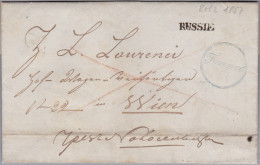 RUSSIE Langstempel Vorphilabrief Aus Belz 1857 Nach Wien - ...-1857 Vorphilatelie