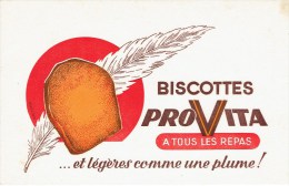 Buvard Biscottes PROVITA à Tous Les Repas ...et Légères Comme Une Plume ! - Zwieback