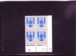 N° 1469 - 0,25F Blason De MONT De MARSAN - A De A+B - 1° Tirage Du 15.1.66 Au 28.2.66 - 18.01.1966 - - 1960-1969