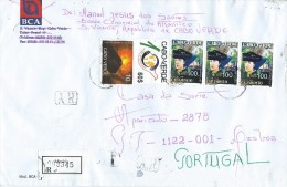 TIMBRES- STAMPS- LETTRE RECOMMANDÉ- CAP VERT / CAPE VERDE POUR PORTUGAL - GRANDES NAVEGATEURS - LUÍS DE CADAMOSTO - RARE - Cap Vert