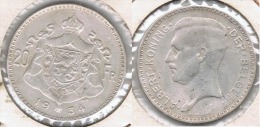 BELGICA ALBERTO 20 FRANCS 1934 PLATA SILVER - 20 Francs & 4 Belgas