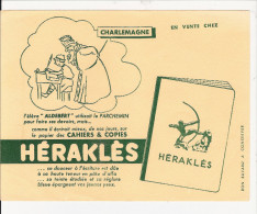 BUVARD  PUBILICITE  POUR  CAHIER   HERAKLES   (CHARLEMAGNE ) - Colecciones & Series
