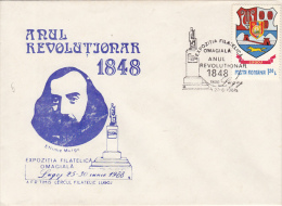 21892- EFTIMIE MURGU, 1848 REVOLUTIONAR, SPECIAL COVER, 1988, ROMANIA - Brieven En Documenten