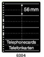 PRINZ Stock Pages 6084 For Telefonkarten, 4 Pockets Each 56 Mm Height - Blankoblätter