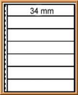 Lindner 015 Omnia Stockbook Page With 7 Strips (34 Mm) Per Page, White - Vírgenes