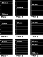 DAVO 529710 Kosmos Stockpages TWIN Assorted (9) - Blankoblätter