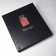 DAVO 29725 Kosmos Luxe Binder Stamp Album Norway - Formato Grande, Fondo Negro