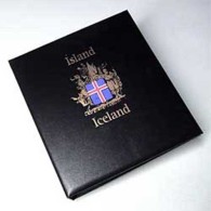 DAVO 29740 Kosmos Luxe Binder Stamp Album Iceland - Formato Grande, Fondo Negro