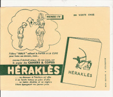 BUVARD  PUBILICITE  POUR  CAHIER   HERAKLES   ( HENRI  IV ) - Colecciones & Series