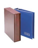 Lindner 1710 UNIPLATE Deluxe Ring Binder, Padded Surface - Large Format, Black Pages