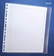 PRINZ 0008 Blank Pages 25 Pcs. Clear Leaves With Universal Punching - Clear Sleeves