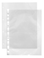 Lindner 8805 Exhibition Protectors With 4-ring Perforation For DIN A4 - Pack Of 100 - Enveloppes Transparentes
