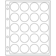 Plastic Sheets ENCAP, Clear Pockets For 20 Coins With A Diameter Between 38 And 40 Mm - Enveloppes Transparentes