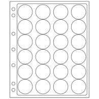 Plastic Sheets ENCAP, Clear Pockets For 24 Coins With A Diameter Between 36 And 37 Mm - Sobres Transparentes