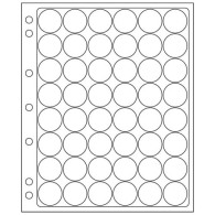 Plastic Sheets ENCAP, Clear Pockets For 48 Coins With A Diameter Between 23,5 And 26 Mm - Enveloppes Transparentes