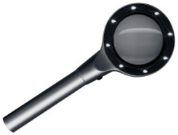 Lindner 7151 Illuminated LED Magnifier - 2,5x - Stamp Tongs, Magnifiers And Microscopes