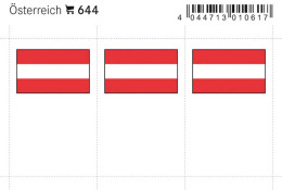 Lindner 644 Flag-stickers: Austria, 24 X 38 Mm - Pack Of 6 - Sonstige & Ohne Zuordnung