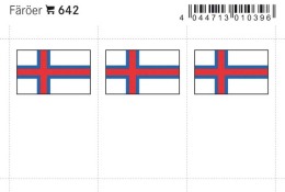 Lindner 642 Flag-stickers: Faroe, 24 X 38 Mm - Pack Of 6 - Sonstige & Ohne Zuordnung