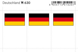 Lindner 630 Flag-stickers: Germany, 24 X 38 Mm - Pack Of 6 - Andere & Zonder Classificatie